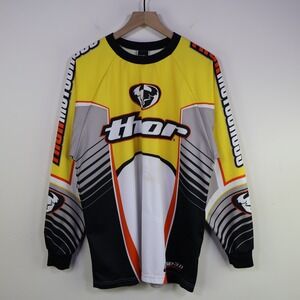 Thor Phase 3.0 Motocross Jersey Size Medium Moto Racing Yellow Polyester